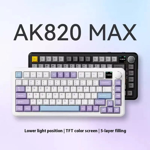 Black, grey and yellow 75% mechanical keyboard with wireless and hot-swappable features