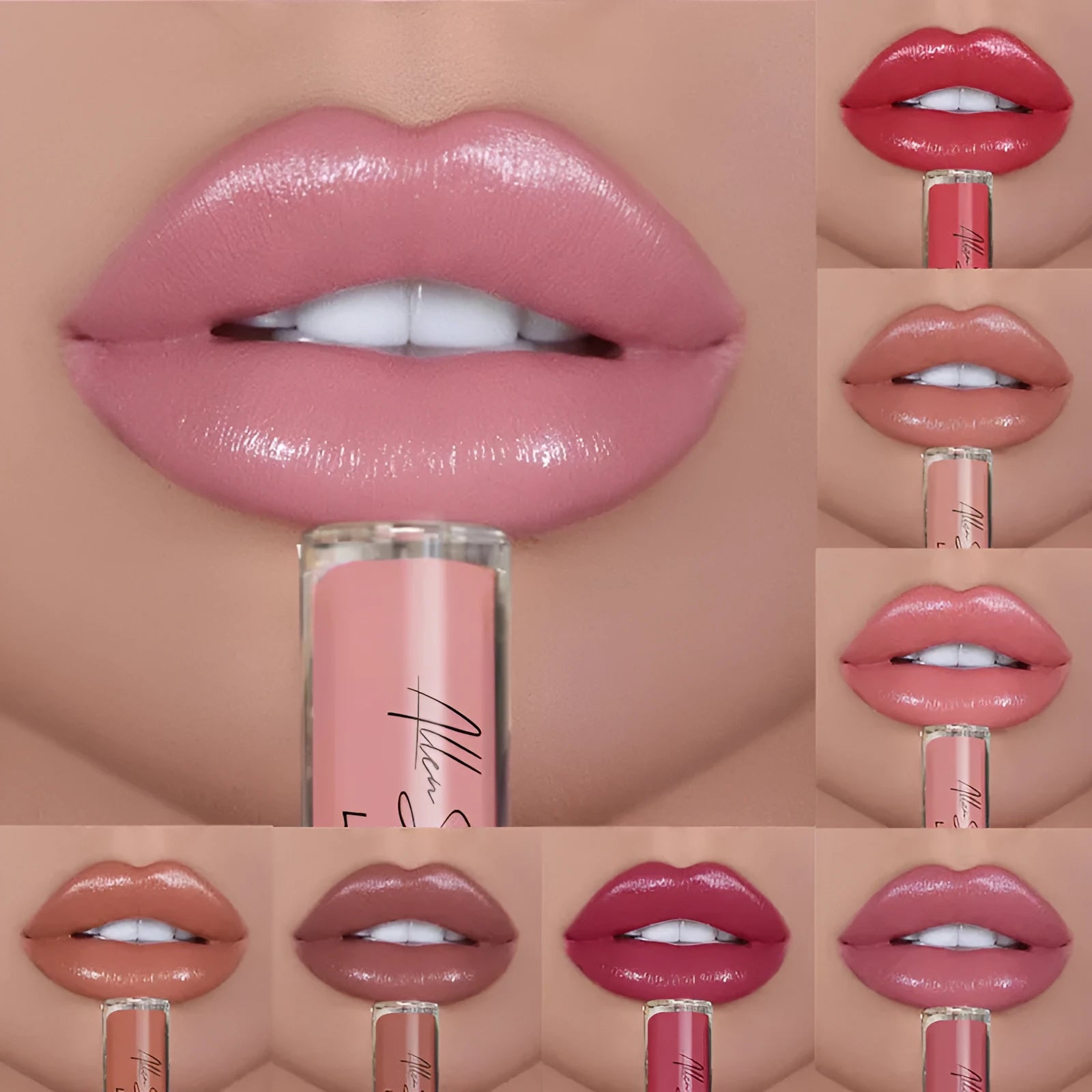 Silky cream texture lip gloss lipstick in tube with mineral ingredients