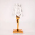 Rose gold portable touch night light with projection and dimming controls