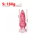 Pink penis-shaped silicone masturbation device for women