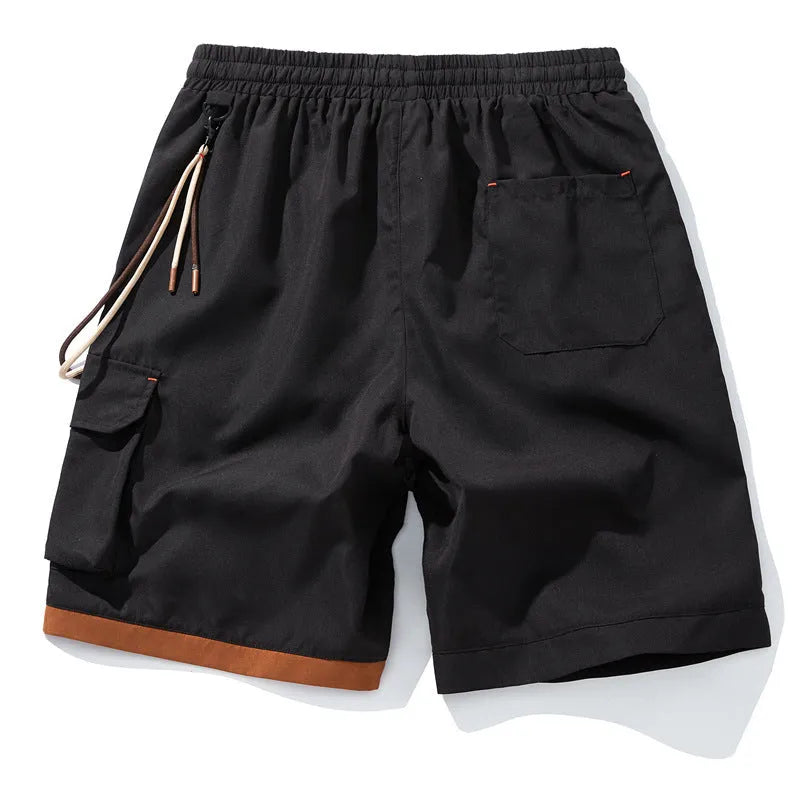 Men's plus size bamboo fibre sports shorts in loose fit with high elasticity fabric