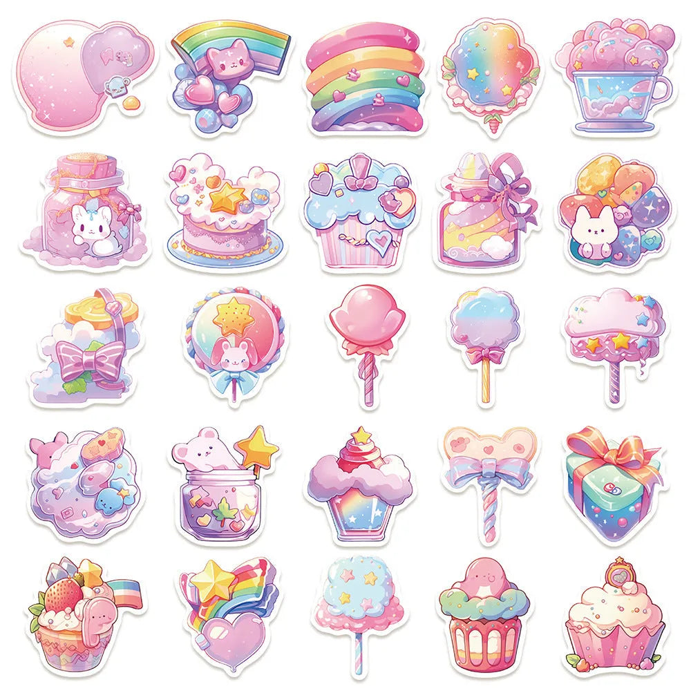 Fresh candy small object waterproof decorative stickers for bullet journals measuring 4-7cm