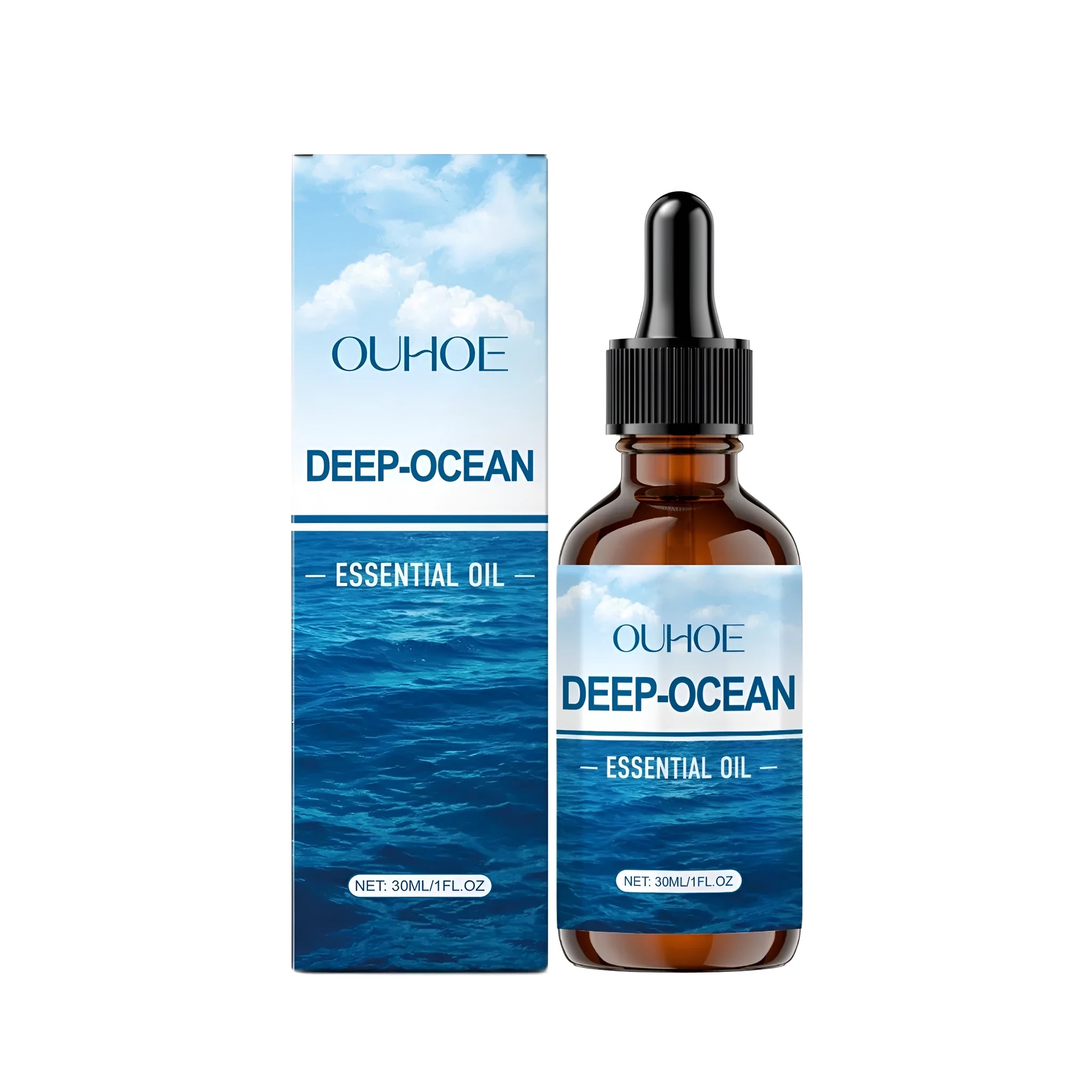 30ml bottle of Deep-Ocean Essential Oil with grape seed oil and vitamin E