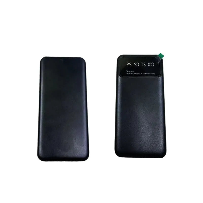 Black ultra-thin 10000mAh power bank showing compact 67x140mm dimensions