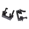 Black plastic LED headlight conversion holder for Ford vehicles with H1 halogen upgrade compatibility