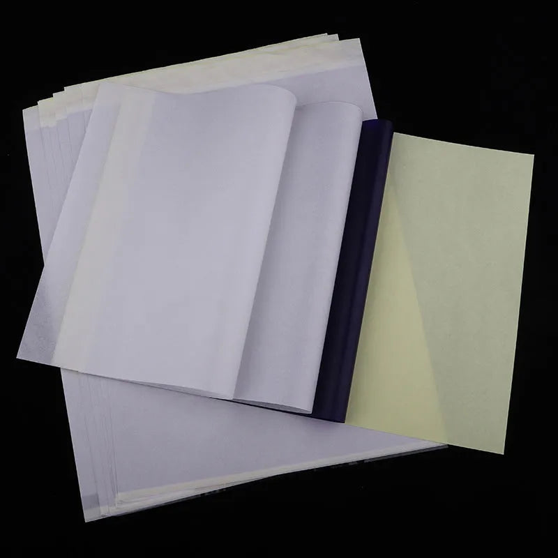 A4 tattoo transfer paper with hand drawing lines and transfer gel for stencil creation