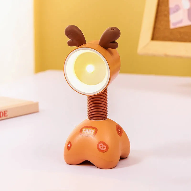 DIY magnetic cartoon night lamp with adjustable base and battery power