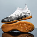 Adult football boots with non-slip rubber outsoles in black and yellow colourway
