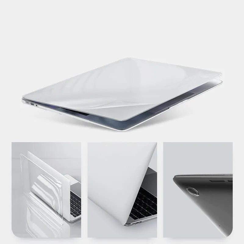 Clear and black PC protective cases for MacBook Pro 14.2-inch and 16.2-inch laptops