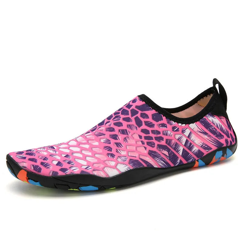 Beach wading shoes in multiple colours with Lycra fabric upper and EVA midsole