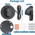 Platinum coloured outdoor step light with low voltage cable for garden path illumination