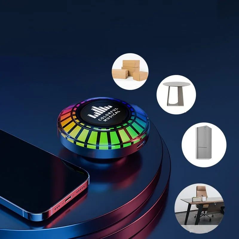 Voice control polar light Bluetooth ambience lamp with compact 3.1cm cube design.