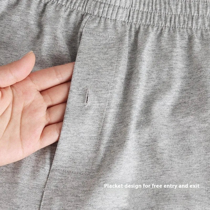 Men's pure cotton boxer shorts in loose fit design with high waistband