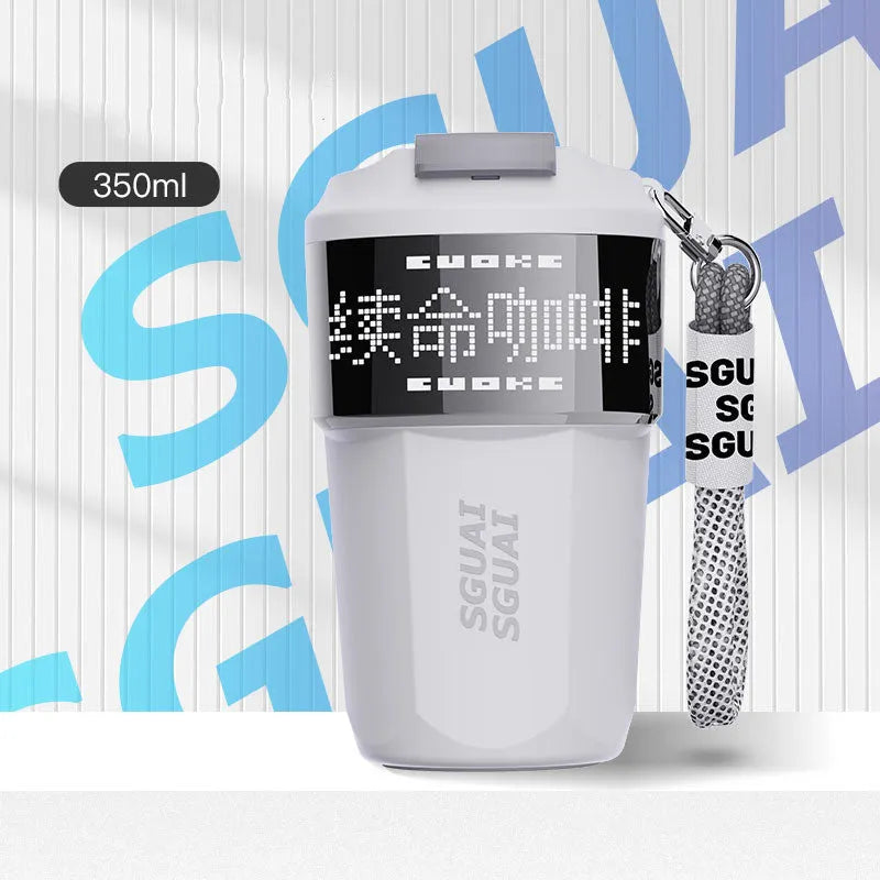 Creative portable stainless steel coffee cup with 50mL capacity in Japanese style, showing colour options