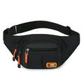 Large black waterproof slanted chest bag worn across the chest.