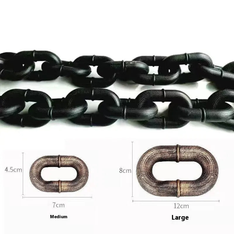 Polypropylene dog leash replica prop in antique bronze, silver, and black colour options.