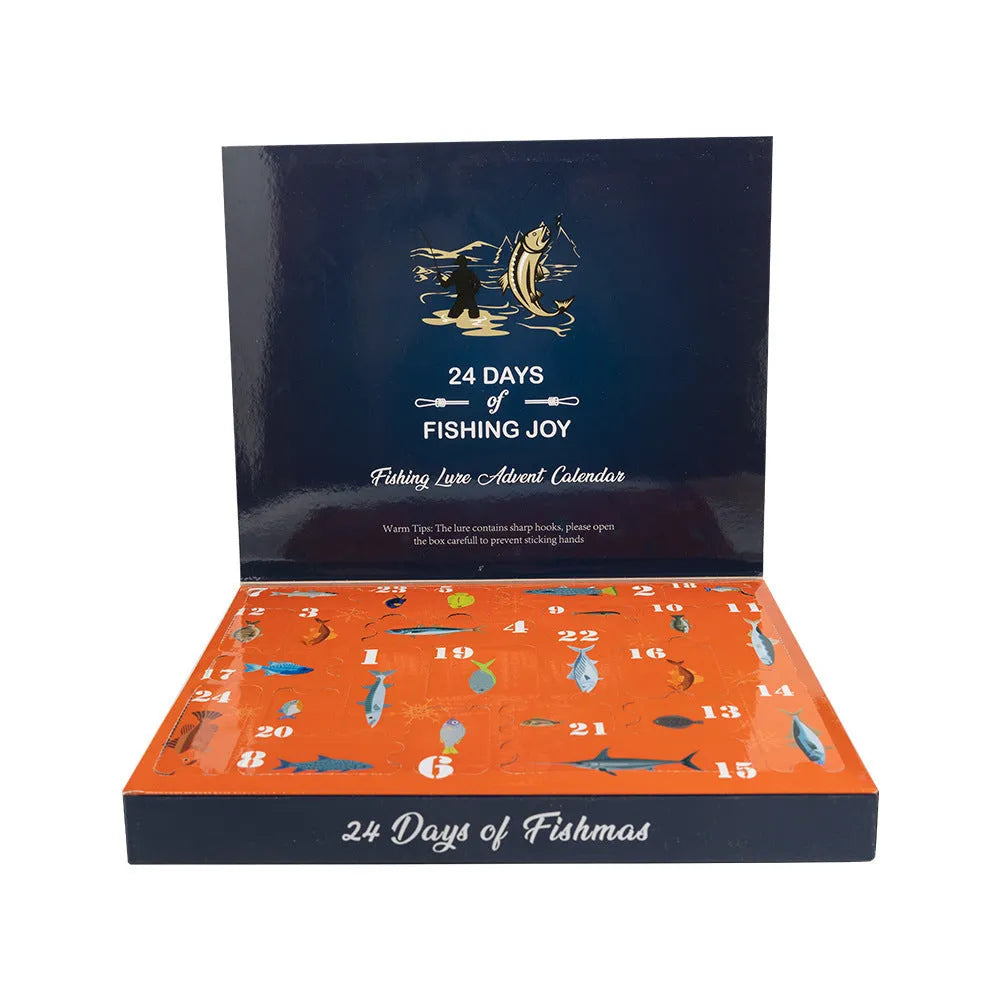 Metal Christmas Mino Bog themed 24-piece blind box fishing set in 01 style colour.