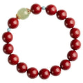 Cinnabar Hetian Jade geometric bead bracelet in purple gold sand colour showing 6mm, 8mm, and 10mm size options