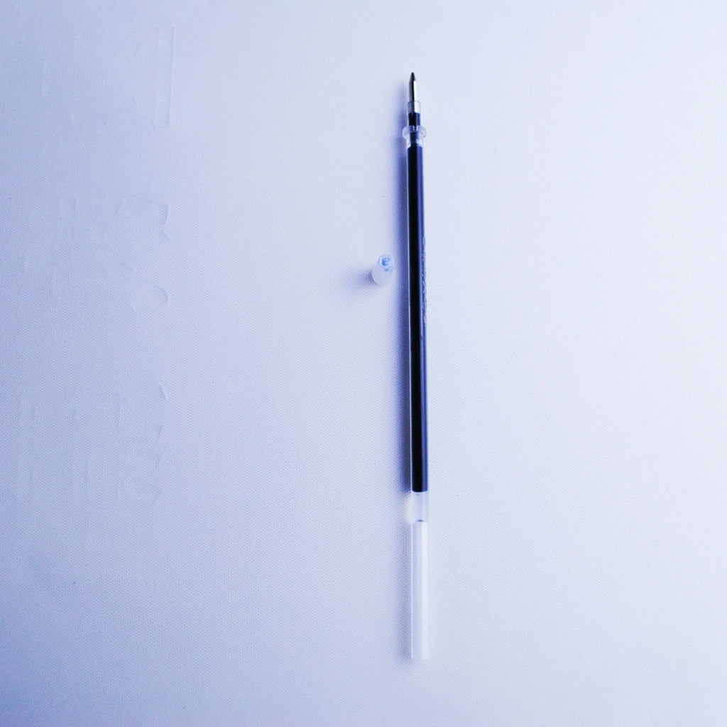 Household portable automatic fading pen set with 0.5mm blue refill and plastic body