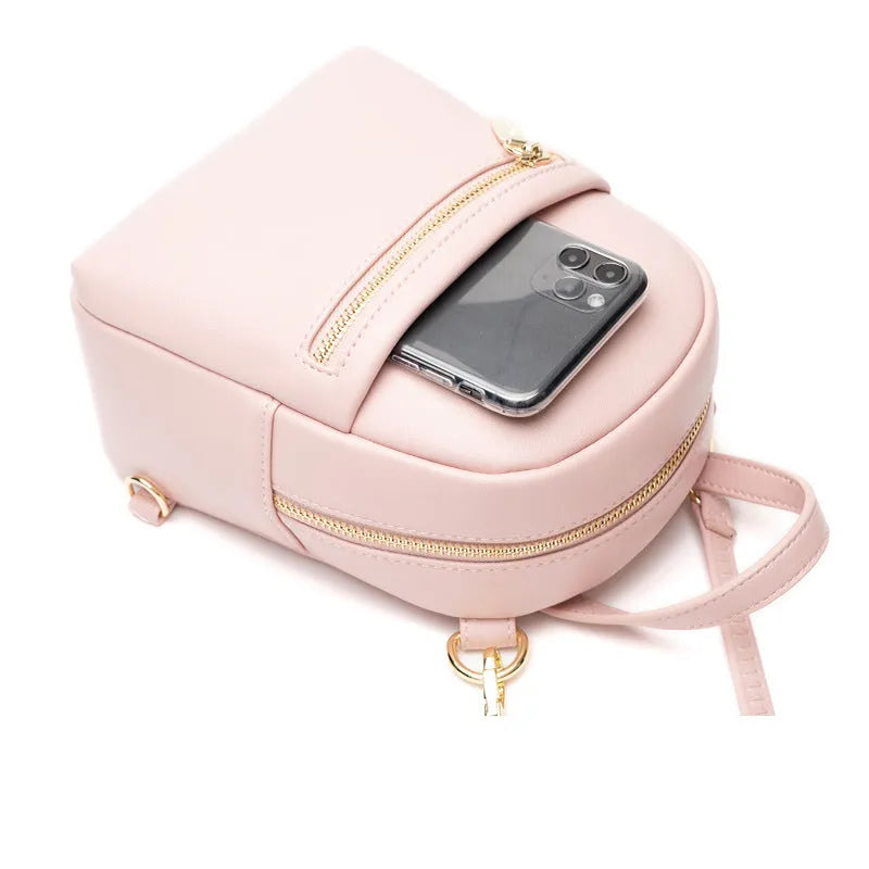Large capacity mini backpack in street style with multiple compartments and six colour options