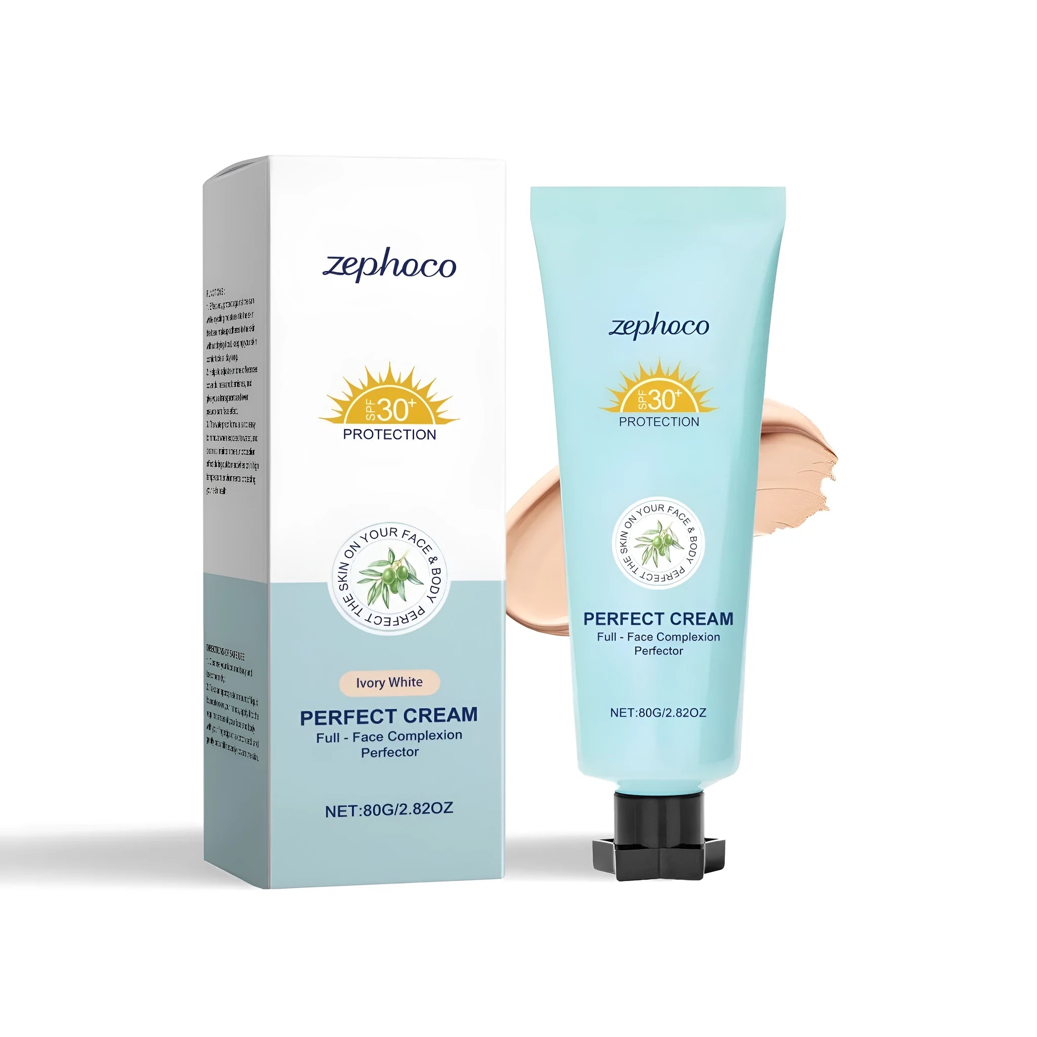 Curdling Sunscreen Moisturising Liquid Foundation bottle in one of three shades: Dark Skin, Ivory White, or Natural Colour