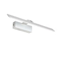 White rectangular LED mirror headlight with three colour light settings for bathroom or makeup use