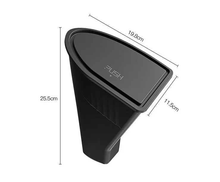 Black ABS plastic car door storage box for Tesla Model Y front doors