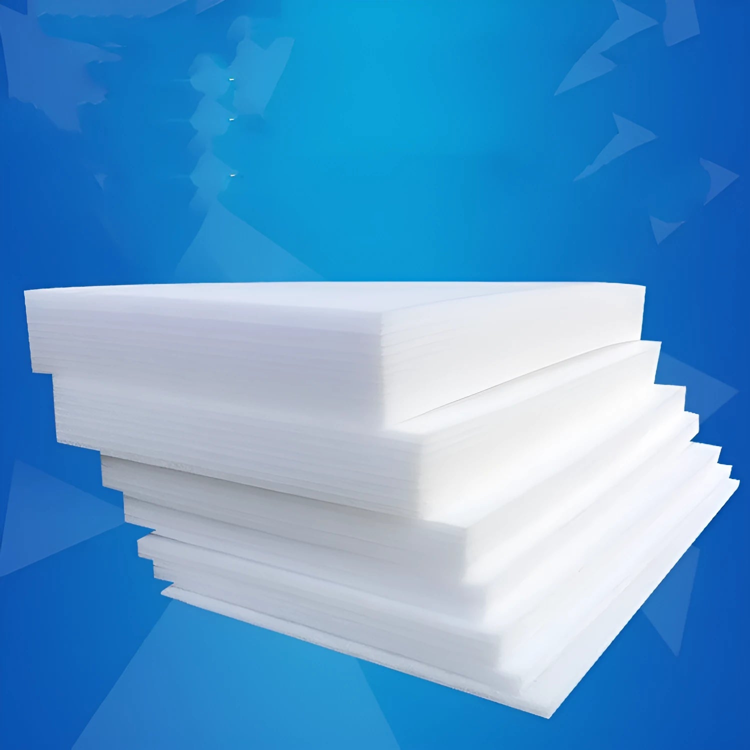 White high-density EPE pearl cotton foam board measuring 2 metres by 1 metre.