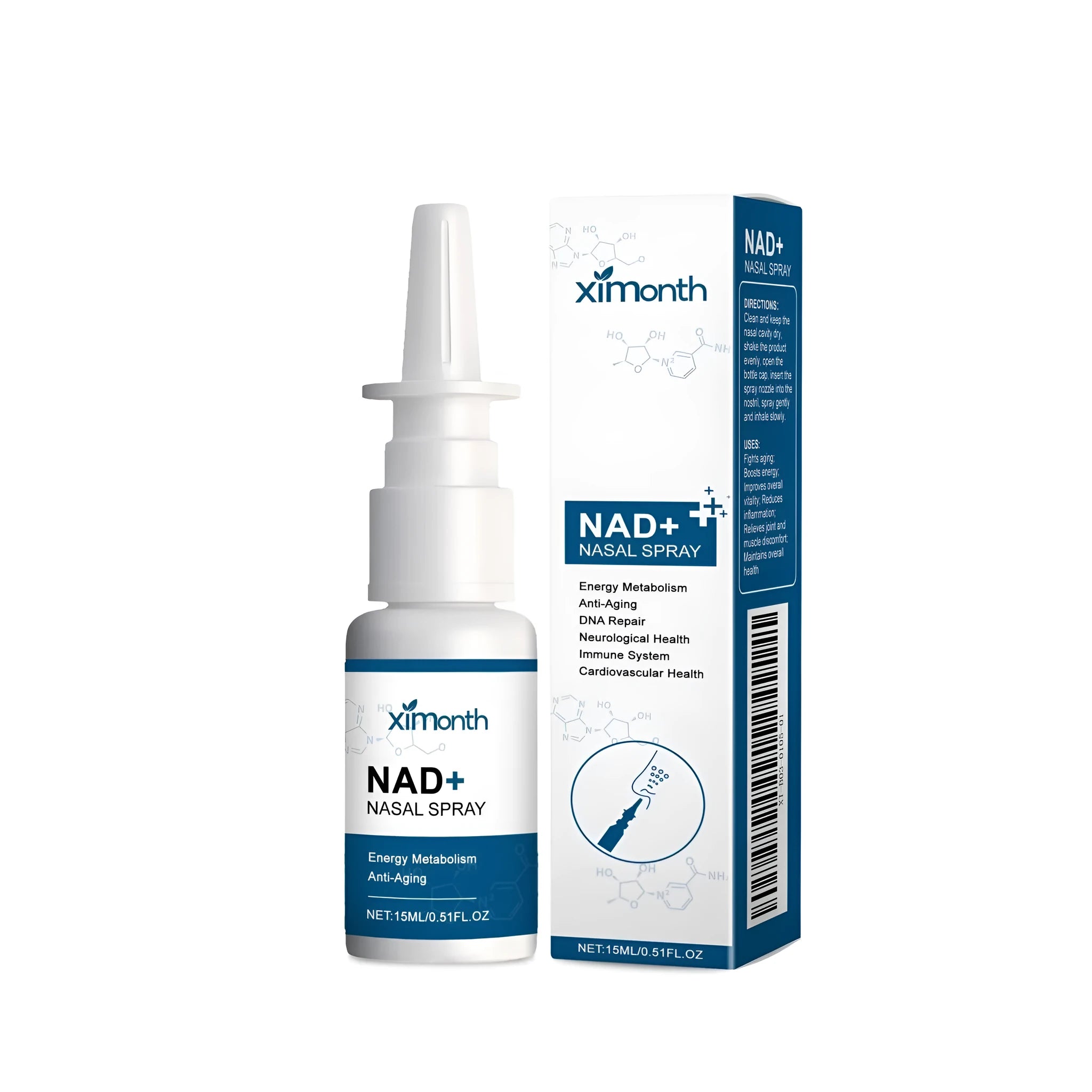 15ml herbal nasal spray bottle with calendula and mint extracts