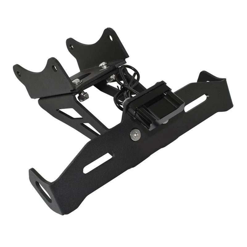 Black aluminium alloy Honda motorcycle rear license plate bracket with short tail design