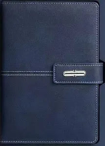 Custom A5 notebook with PU leather cover in six colour options including Business Black and Charm Red