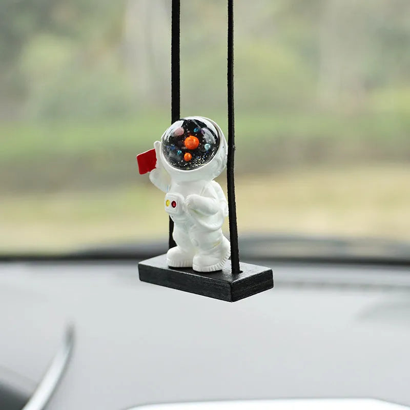 Resin cartoon astronaut car pendant with five different astronaut design variants