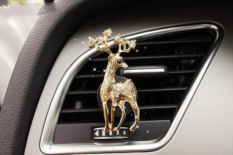 Cartoon car air vent fragrance clip with alloy material and decorative designs
