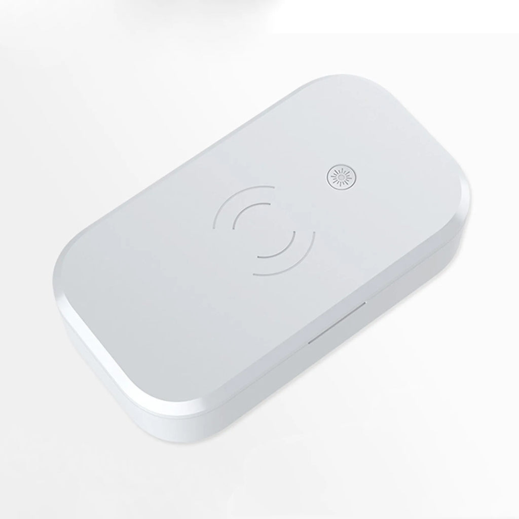 Ultraviolet disinfection box for nail art tools with wireless phone charging function in selected colour