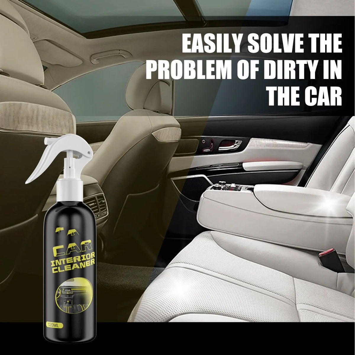 120ml car interior maintenance agent bottle for leather and plastic dashboard cleaning
