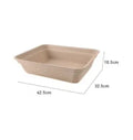 Brown disposable waterproof cat litter box shown in a small size, suitable for travel with pets.