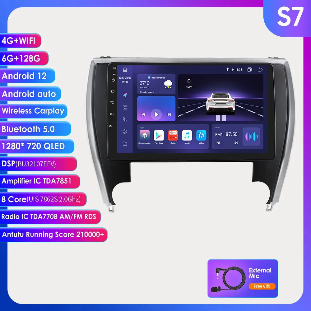 10-inch car navigation and MP5 system for Toyota Camry dashboard installation