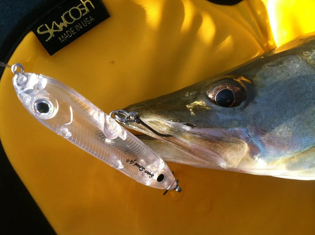 Transparent 9.5cm fishing lure blank body with 7mm hook eye hole