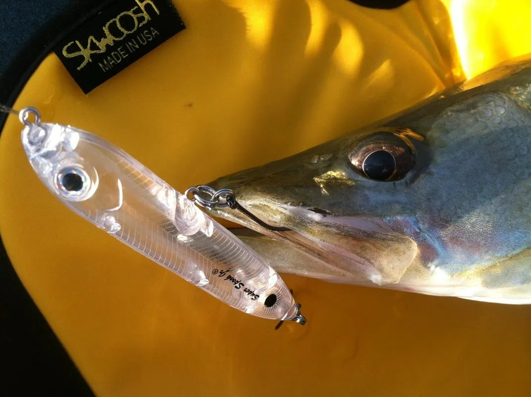Transparent 9.5cm fishing lure blank body with 7mm hook eye hole