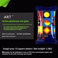Three rolls of glutinous rice wallpaper glue adhesive labelled Glue E, formaldehyde-free and environmental protection