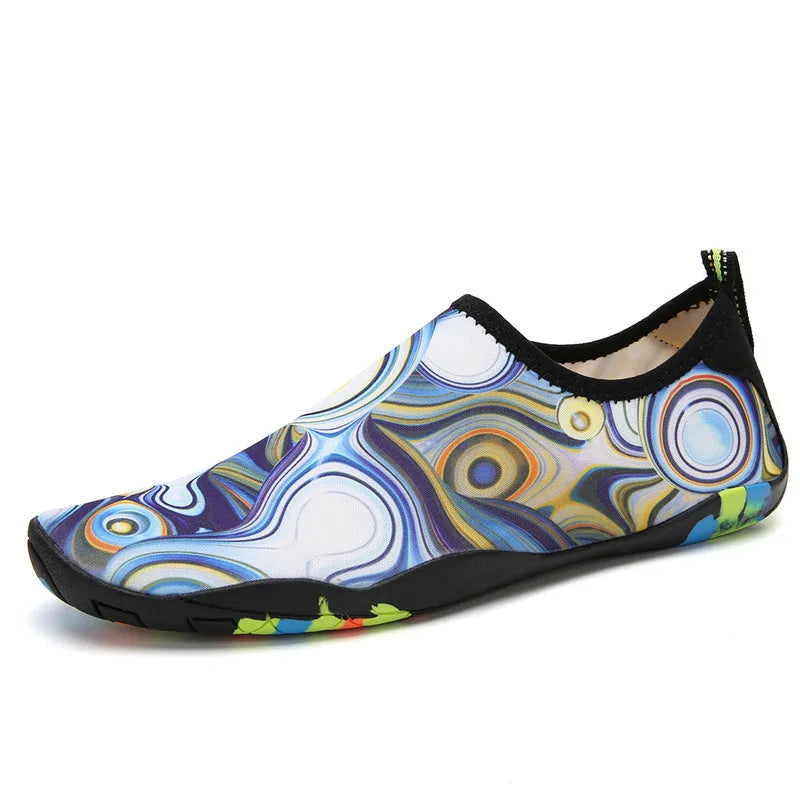 Beach wading shoes in multiple colours with Lycra fabric upper and EVA midsole