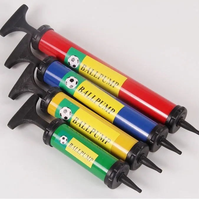 Mixed colour plastic manual hand pump for inflating sports balls and balloons