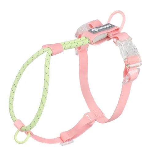 Solid colour PVC dog hand holding rope leash, 120cm long, in dark red purple yellow or taoyao green.