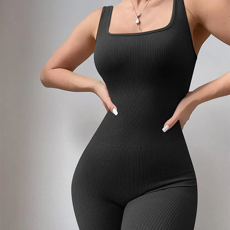 Women's long sleeve suspender tank top tights in beige, showing button fastening and 71-73cm length.