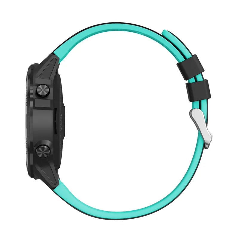Blue smart watch with 1.3 inch screen and silicone strap for outdoor sports
