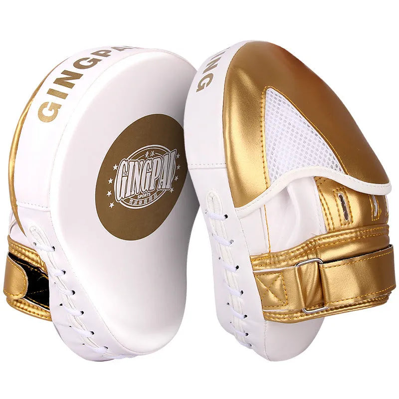 Vertical PU leather baffle target for boxer and sanda training in gold colour