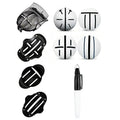 Golf scriber putter alignment tool set with plastic construction and drawing pens