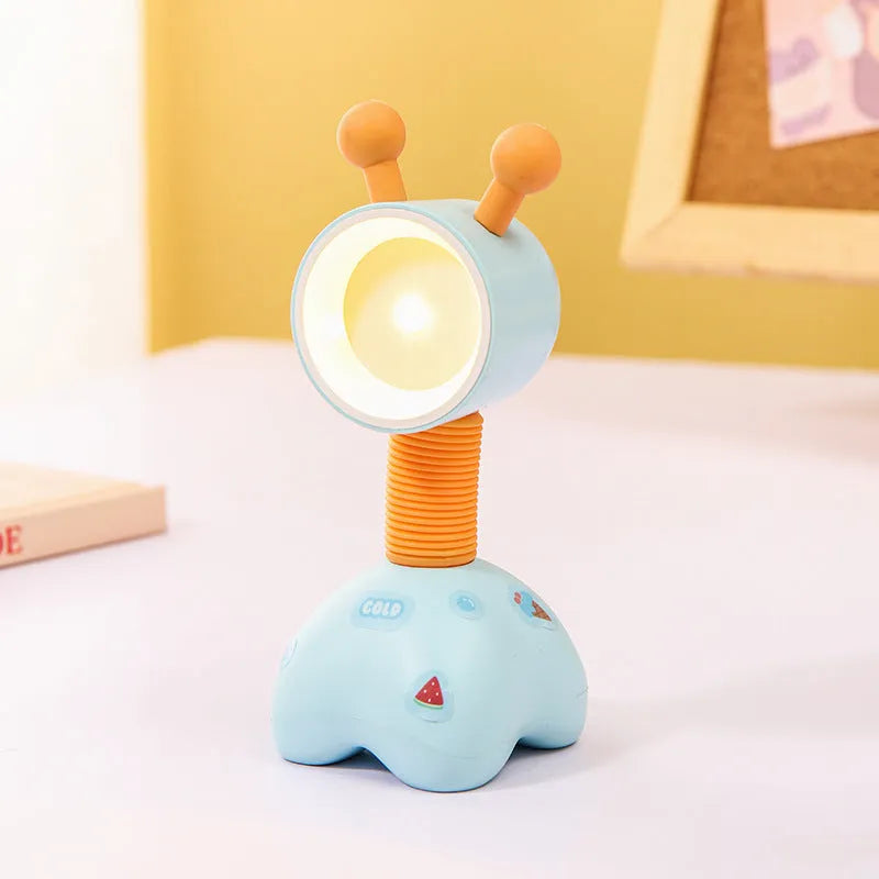 DIY magnetic cartoon night lamp with adjustable base and battery power