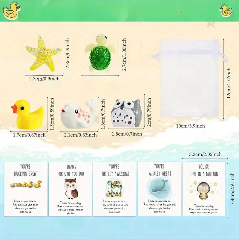 Set of solid resin greeting cards featuring a funny pen scrape pun design, shown in a pack.