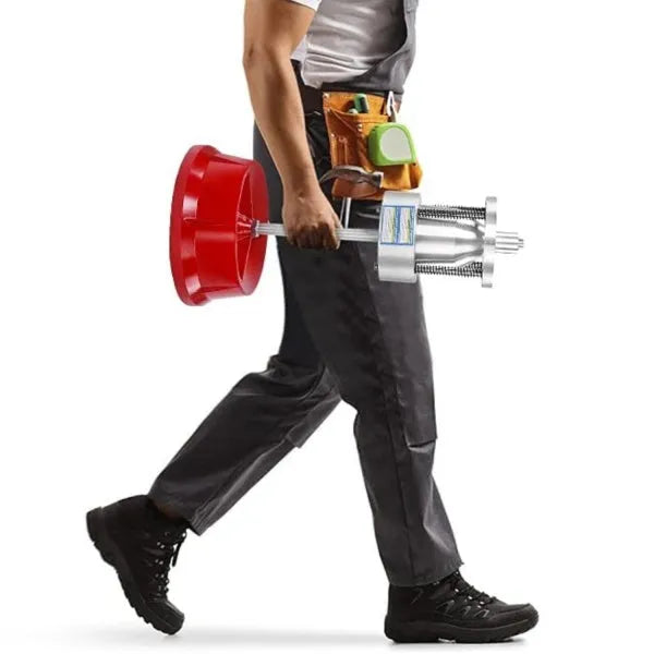 Portable wheel balancer with aluminium head and enamel-finished base for tyre balancing